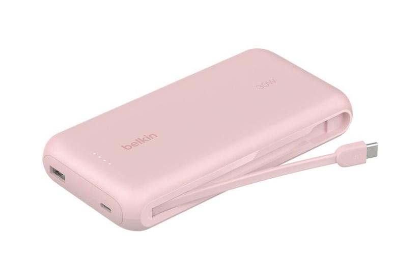 Belkin Boostcharge Powerbank - Med Integreret Kabel - 2 X Usb-c, Usb - 30 Watt - Mfi Certified