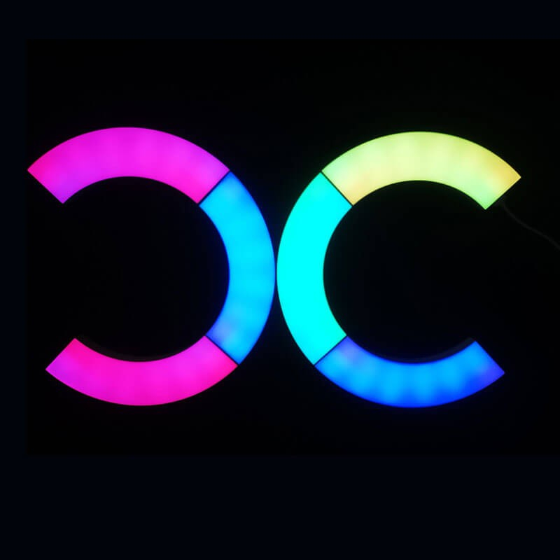 Gamer Lys Med Wifi, Skab Din Egen Lampe - Cirkel - 6 Stk