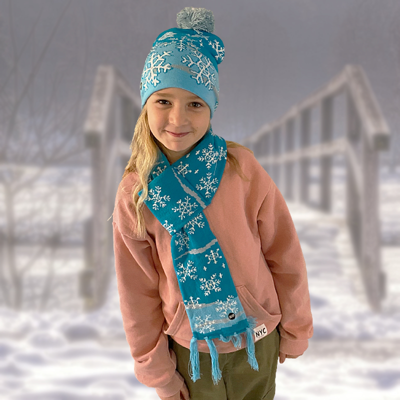 Hue Og Halstørklæde Med Led-lys