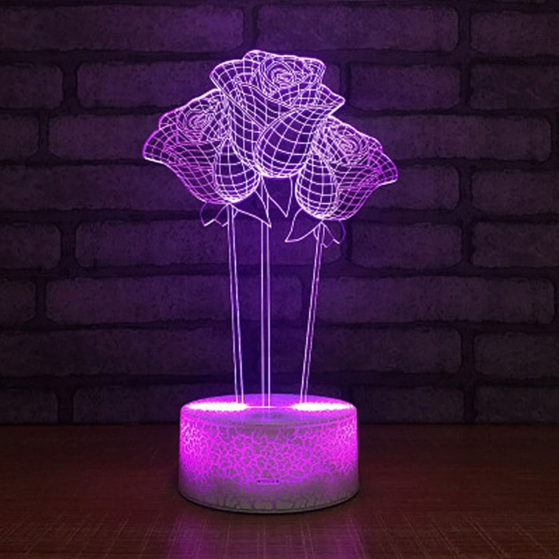 3d Rose Lampe