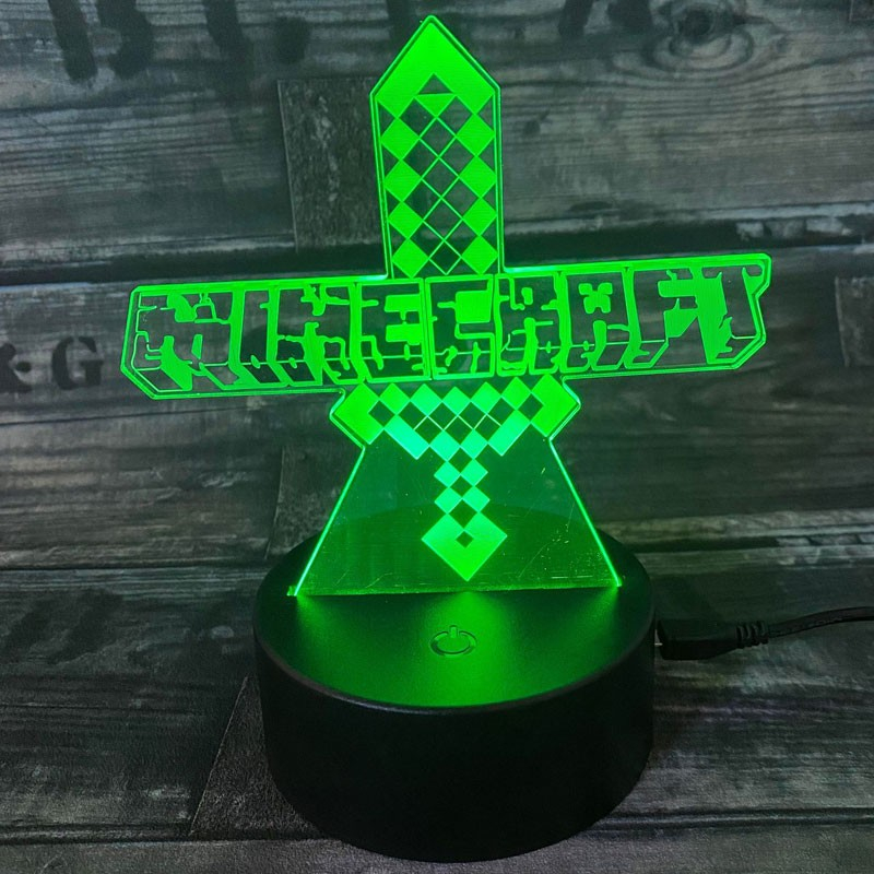 3d Minecraft Lampe