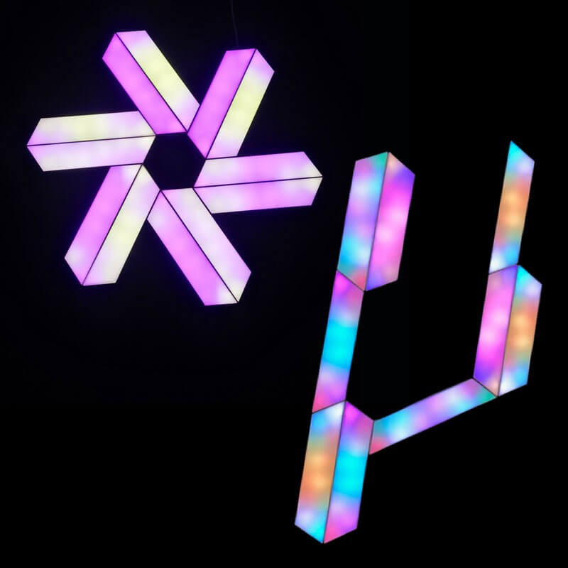 Gamer Lamper Med Wifi, Skab Din Egen Lampe - Trapez - 9 Stk