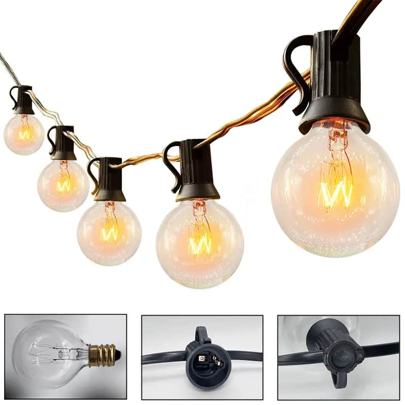 Udendørs Lyskæde - 15 Meter - 24 Pærer