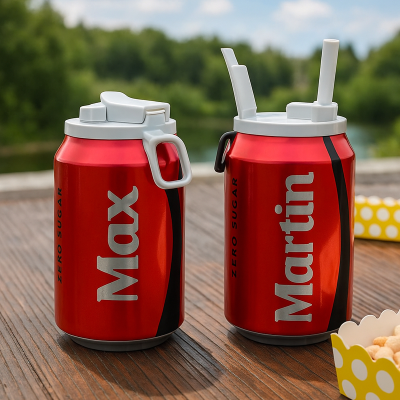 Dåselåg Med Sugerør  -  2-pak