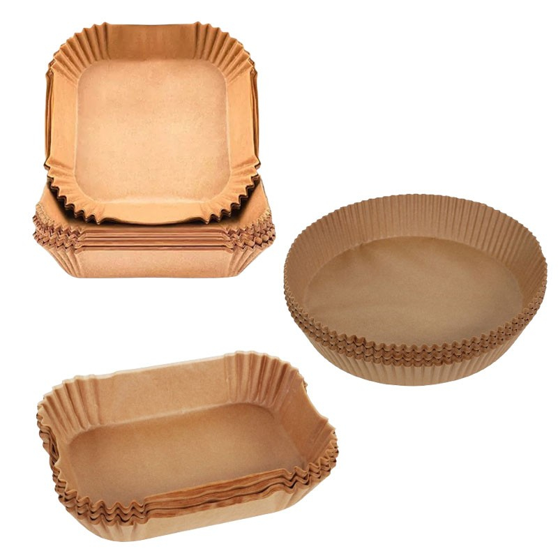 Airfryer Papirforme - Flere Varianter - 100 Stk - Firkantet