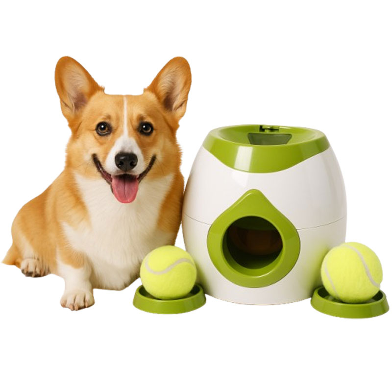 2-i-1 Boldkaster Med Godbidsdispenser