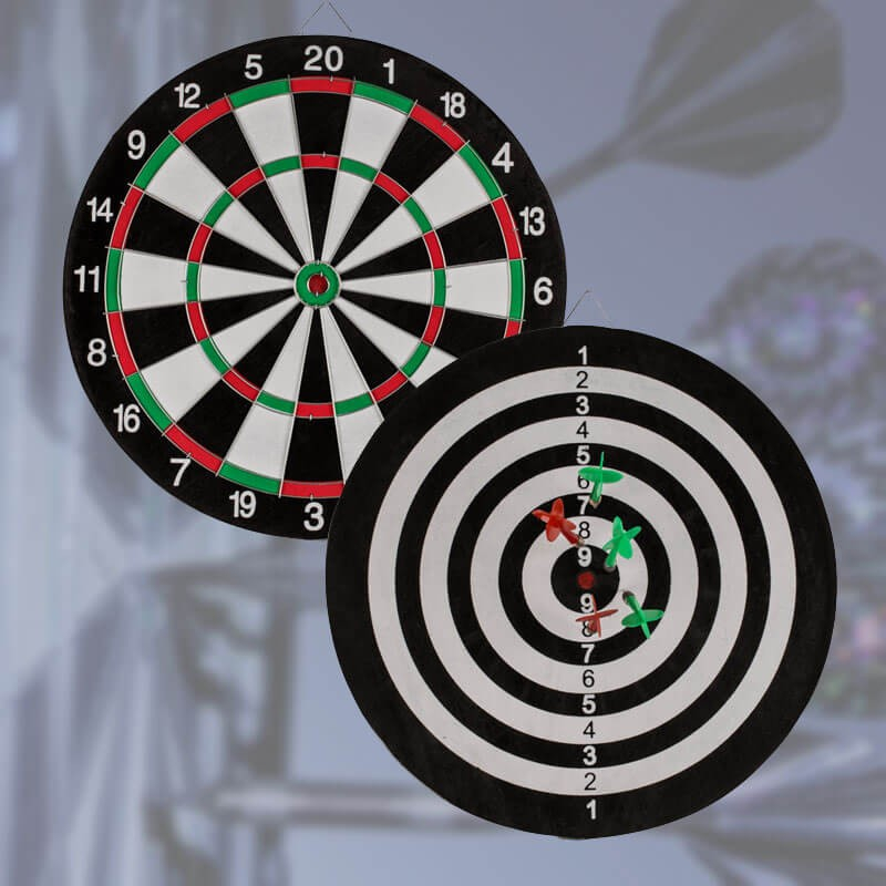 Dartskive Med To Sider Og 6 Dartpile