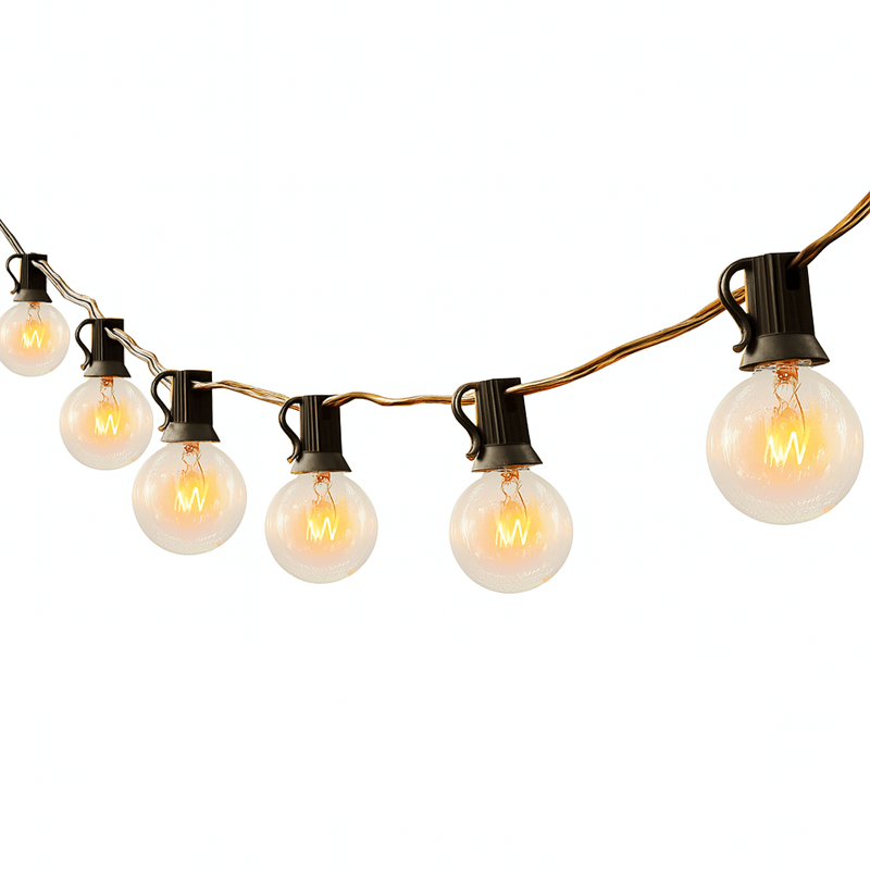 Udendørs Lyskæde  -  3 Meter  -  10 Pærer