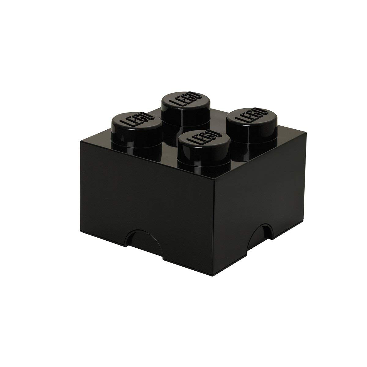 Legoâ® Opbevaringsklods 4 Med Låg - Sort Opbevaringskasse - Geekd.dk