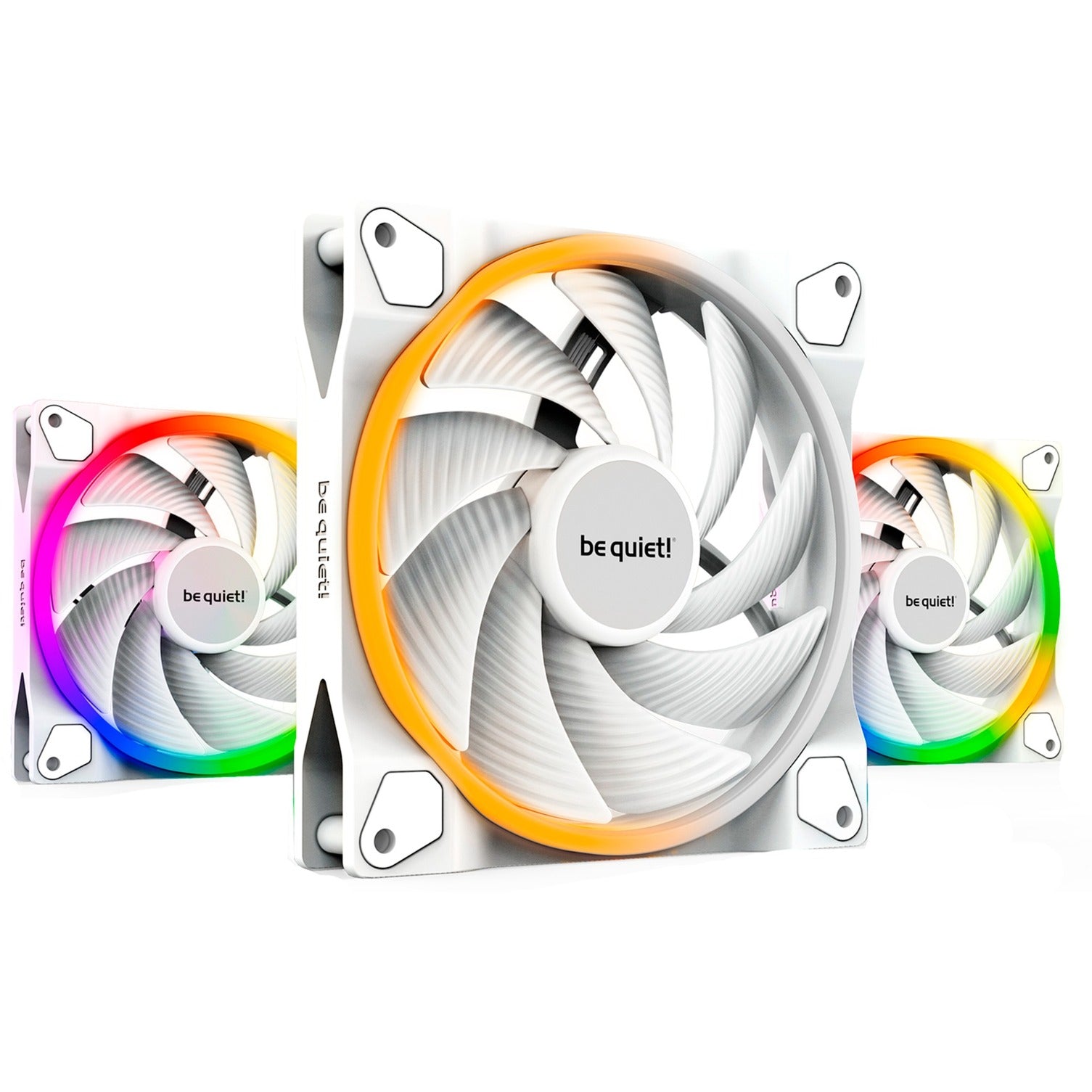 Be Quiet! Light Wings White 140mm Pwm Triple Pack, Case Fan (white, Pack Of 3, Incl. Argb Hub) Kabinet Blæser - Geekd.dk