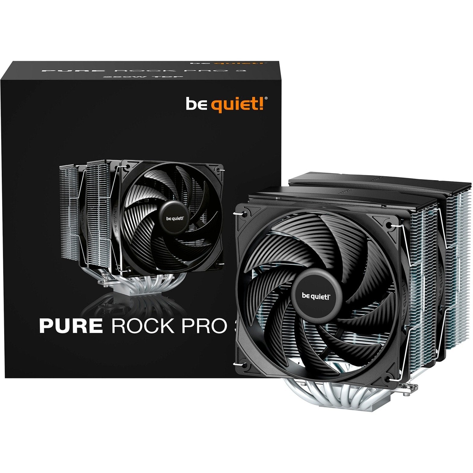 Be Quiet Pure Rock Pro 3 (black/silver, 120 Mm) Cpu Køler - Geekd.dk
