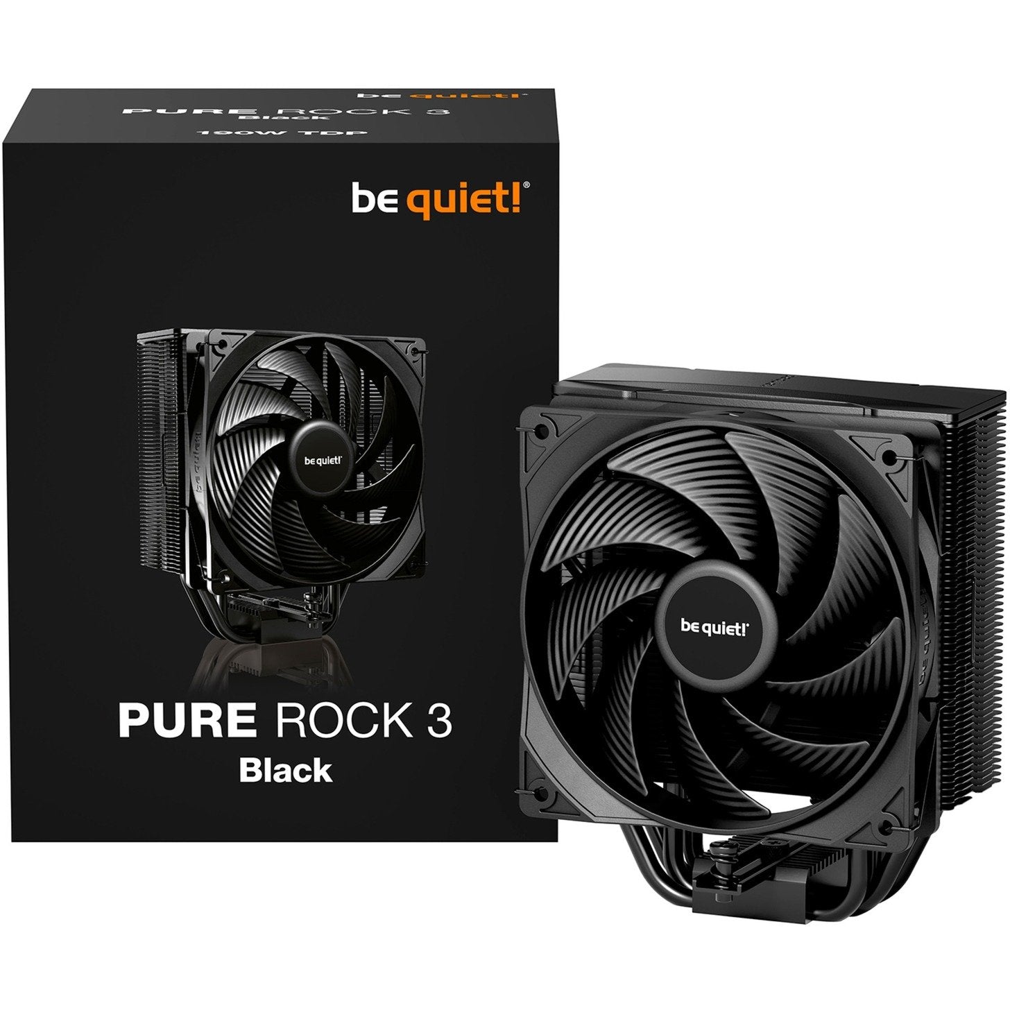 Be Quiet Pure Rock 3 Black (black, 120 Mm) Cpu Køler - Geekd.dk