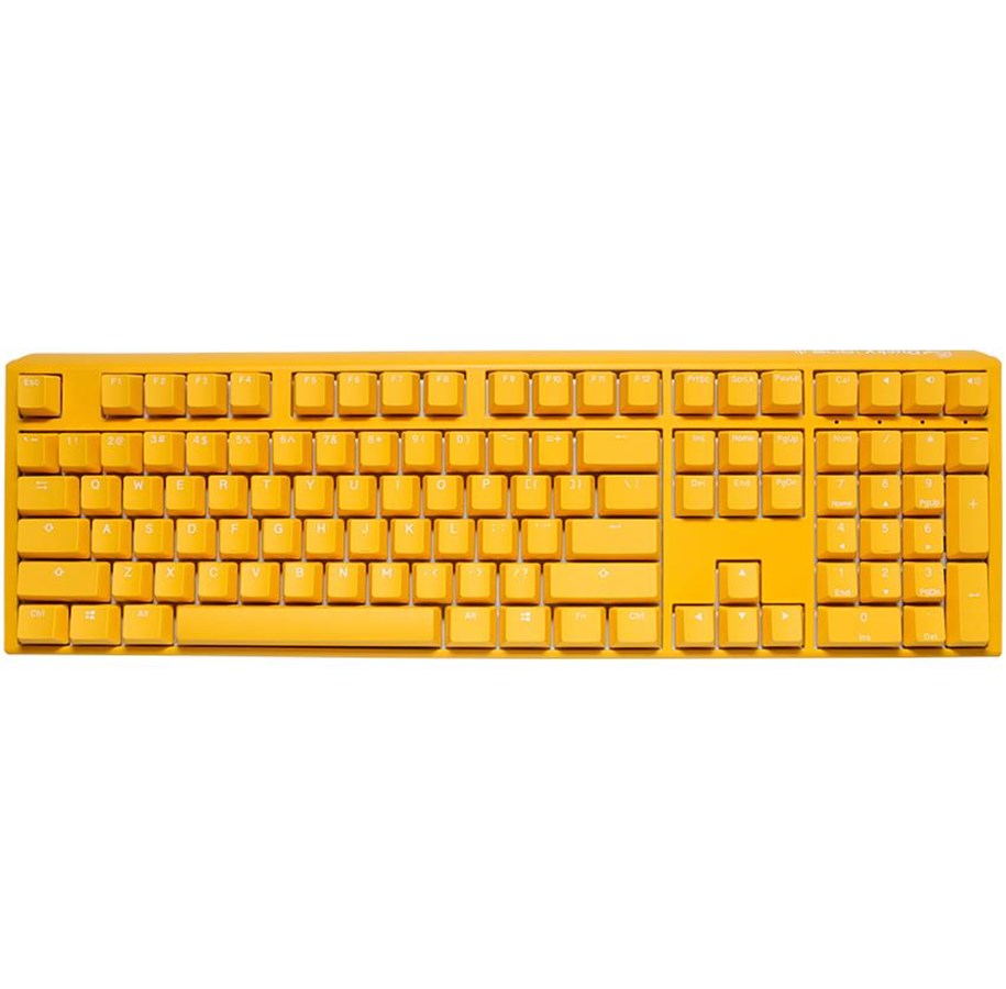 Ducky One 3 - Yellow Ducky - Fullsize - Cherry Brown Tastatur - Geekd.dk