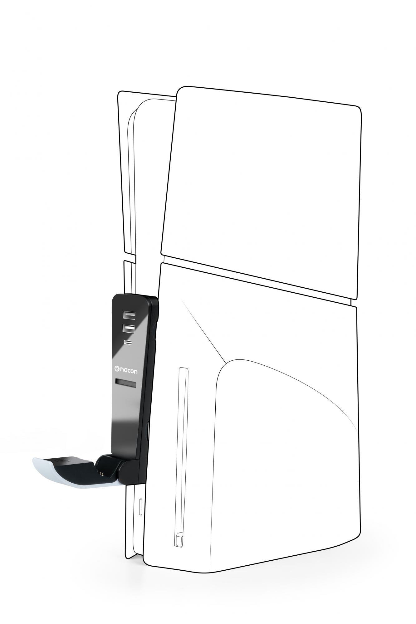 Bigben Charge & Hub (slim)  -  Ps5 Konsol Tilbehør - Geekd.dk