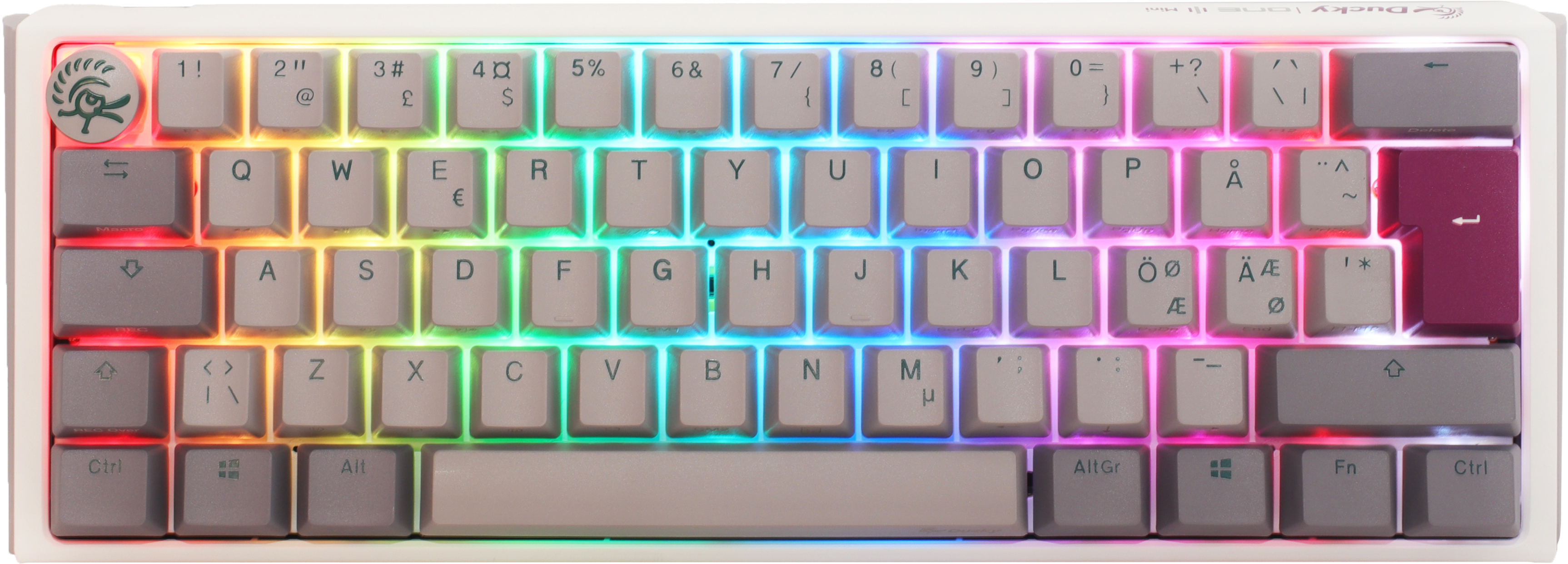Ducky One 3 - Mist Nordic - Mini 60% - Cherry Brown - Rgb Tastatur - Geekd.dk