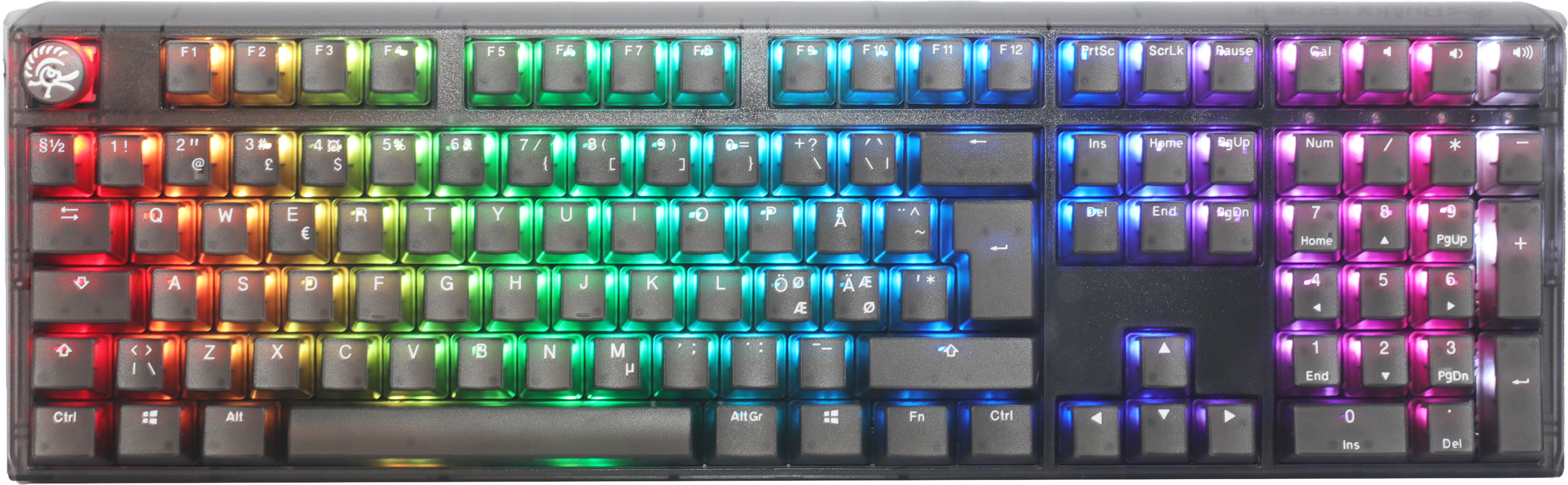 Ducky One 3 - Aura Black Nordic - Fullsize - Cherry Brown - Rgb Tastatur - Geekd.dk
