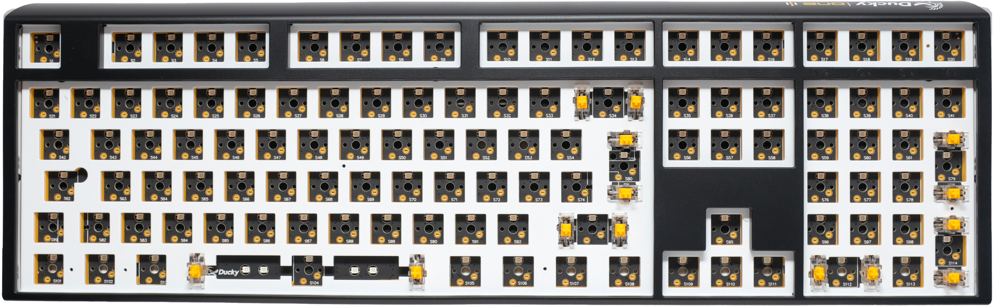 Ducky One 3 - Hot Swap Iso Barebone Black - Fullsize - Rgb - Uden Switches/keycaps Tastatur - Geekd.dk