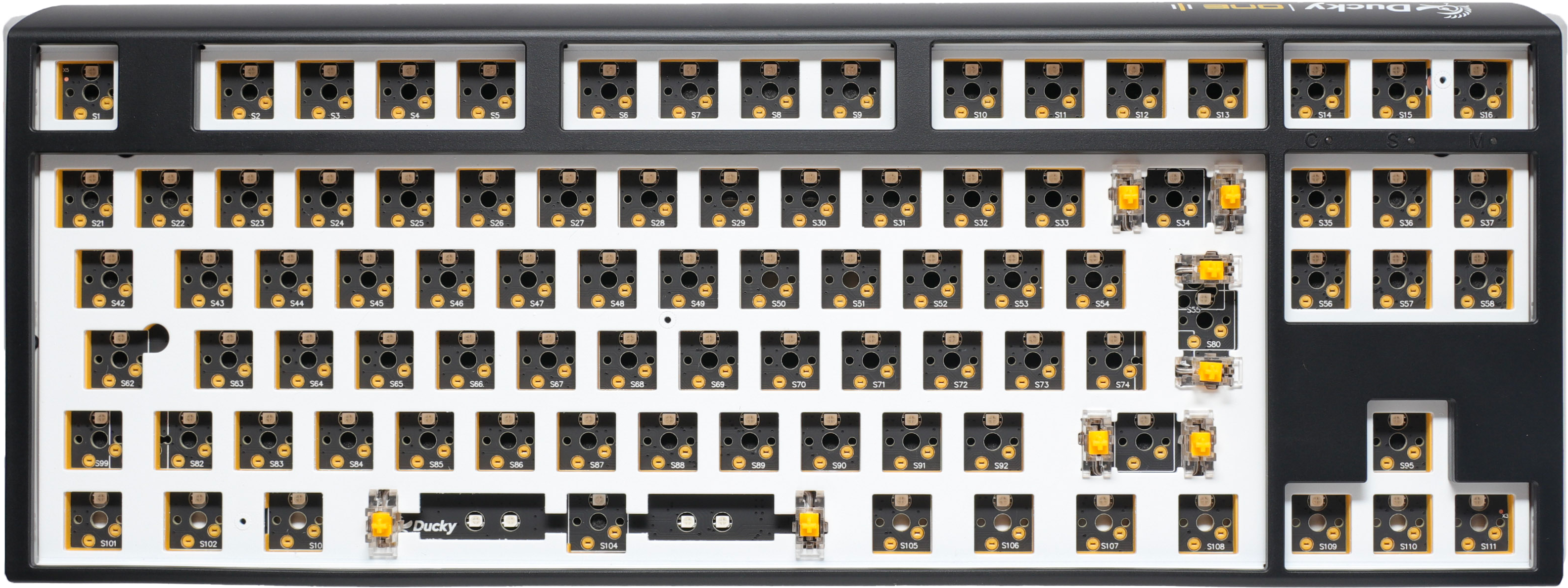 Ducky One 3 - Hot Swap Iso Barebone Black - Tkl - Rgb - Without Switches/keycaps Tastatur - Geekd.dk