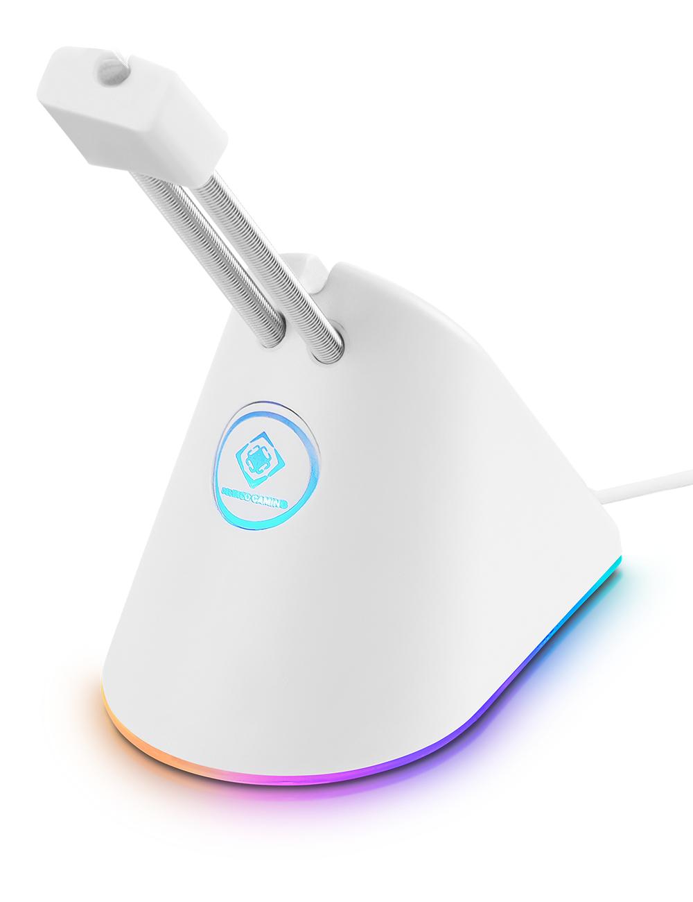 Deltaco Gam-044-w-rgb - Gaming Muse Bungee - Ambidextrous - Hvid - Geekd.dk