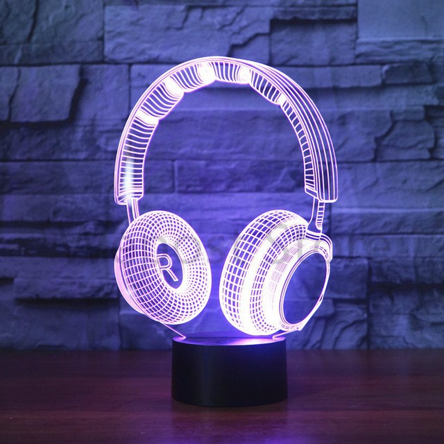 3d Lampe Høretelefon