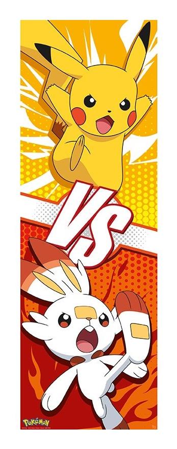 Pokemon Door Poster - Pikachu And Scorbunny - 53x158 Cm Merchandise - Geekd.dk