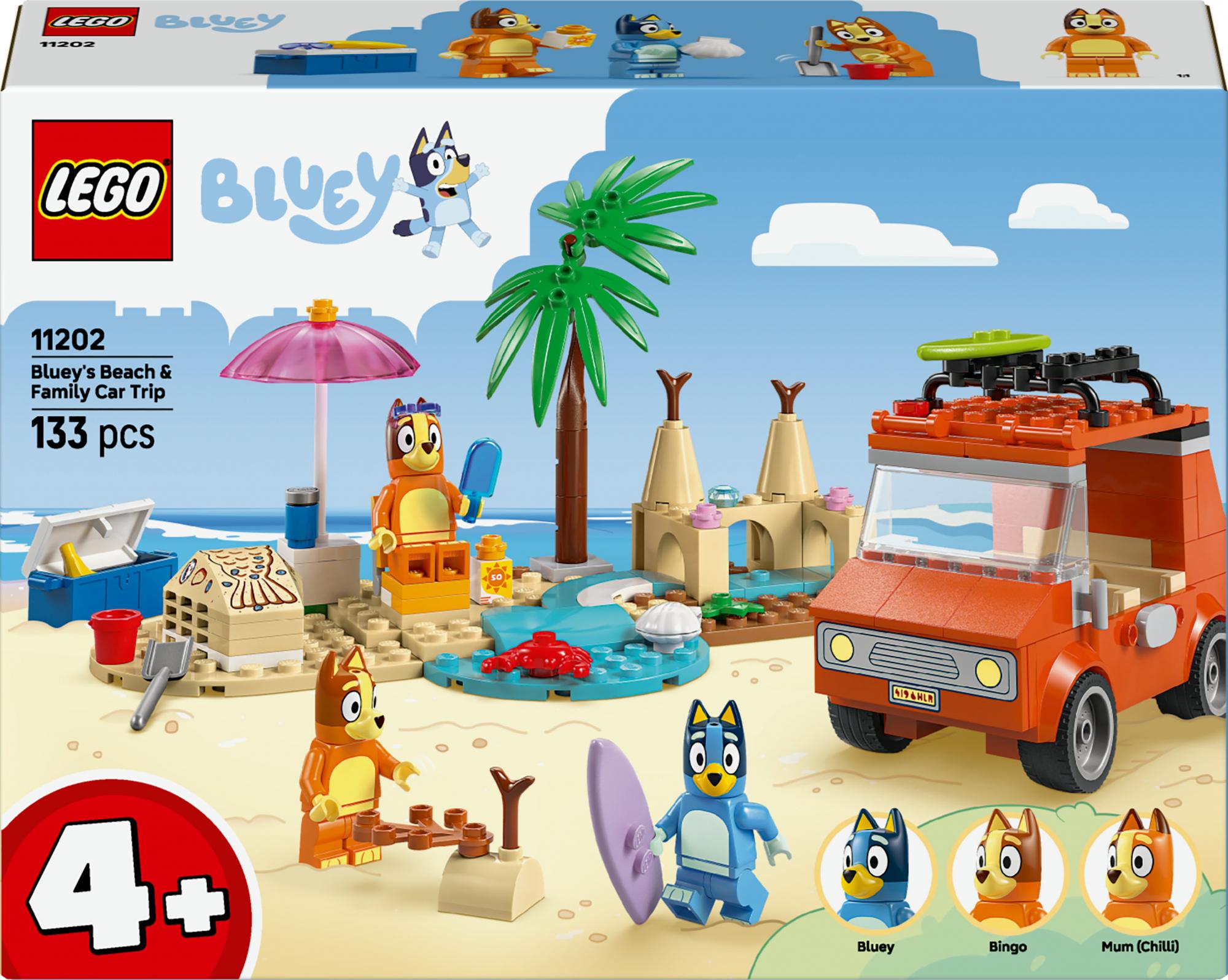 Lego Bluey  -  Blueyâs Strand- Og Familiebiltur - Geekd.dk