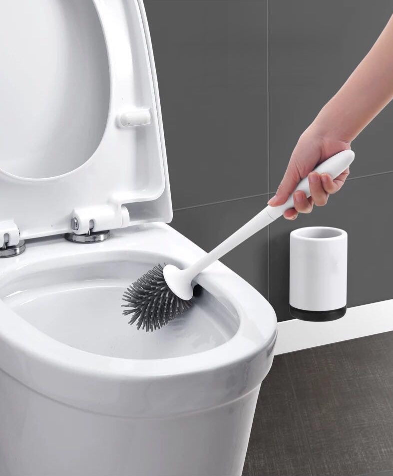 Toiletbørste Med Rundt Silikone Hoved