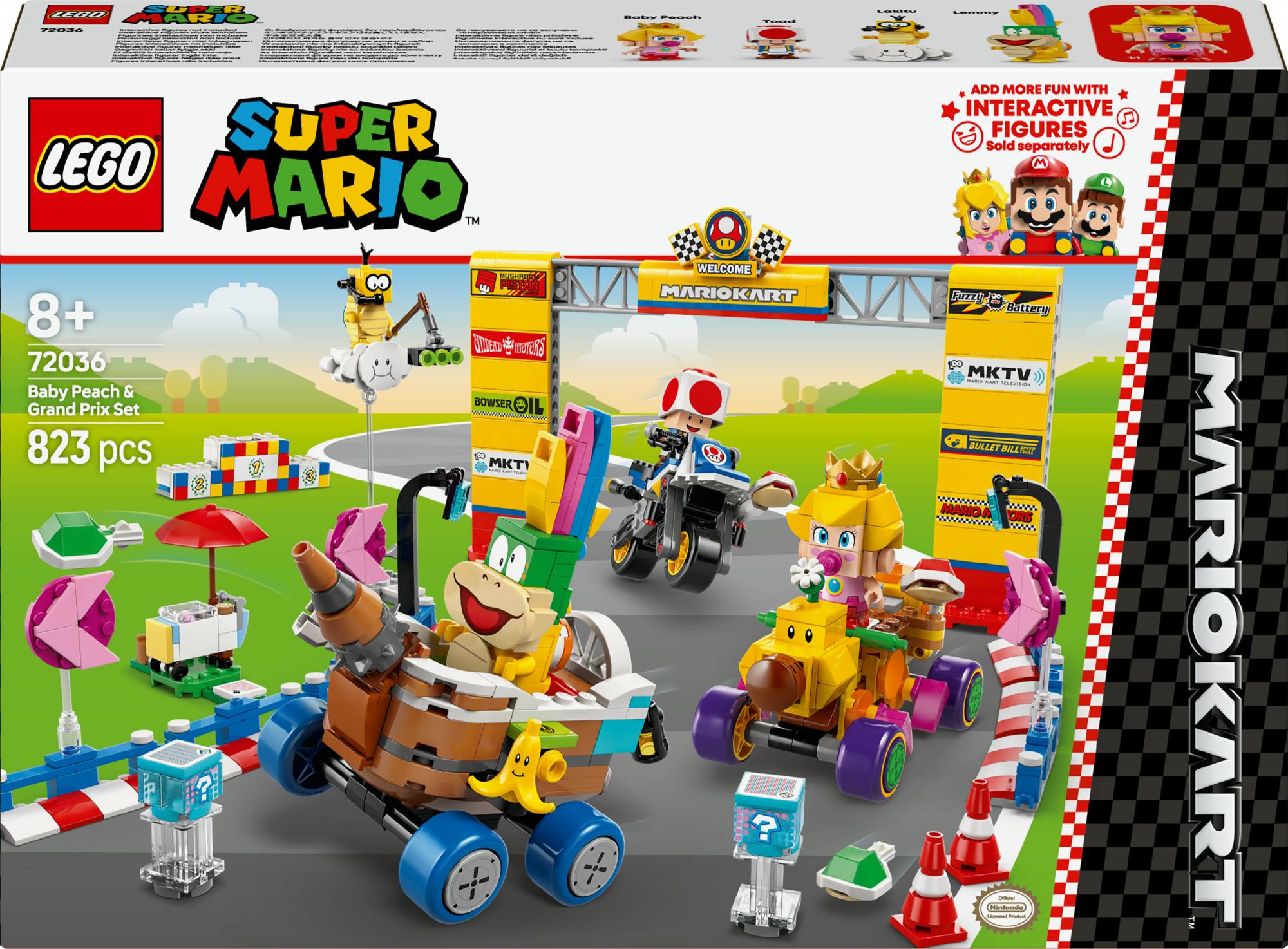 Lego 72036 Super Mario - Mario Kart: Baby Peach & Grand Pix Set - Geekd.dk