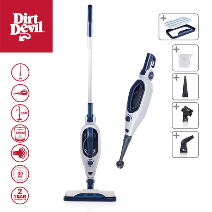 Dirt Devil Multifunktionsdamprenser 2-i-1 Dampmop Og Hånddamprenser