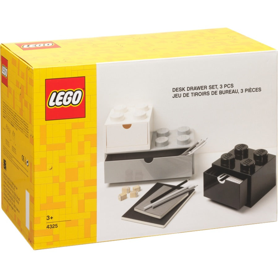 Legoâ® Skrivebordsskuffer Sæt (3 Stk) - Hvid Opbevaringskasse - Geekd.dk