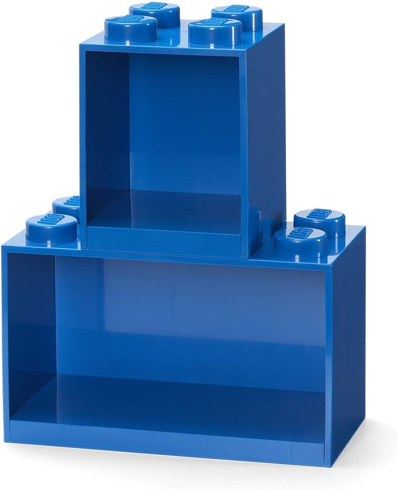 Legoâ® Reolklods Sæt 8+4 - Blå (2 Hylder) Opbevaringskasse - Geekd.dk