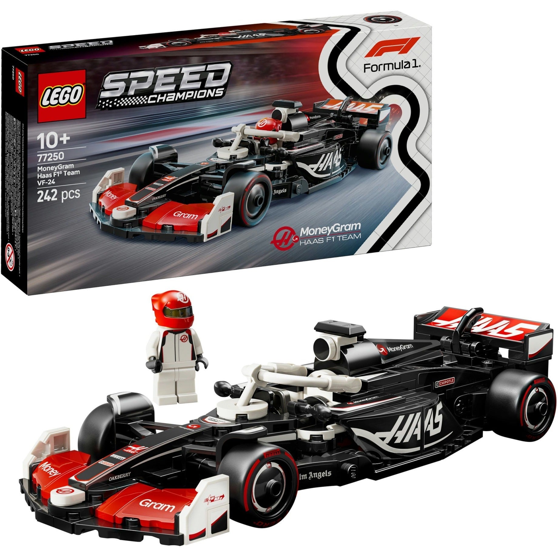Lego 77250 Speed Champions Moneygram Haas F1 Team Vf-24 Racing Car - Geekd.dk
