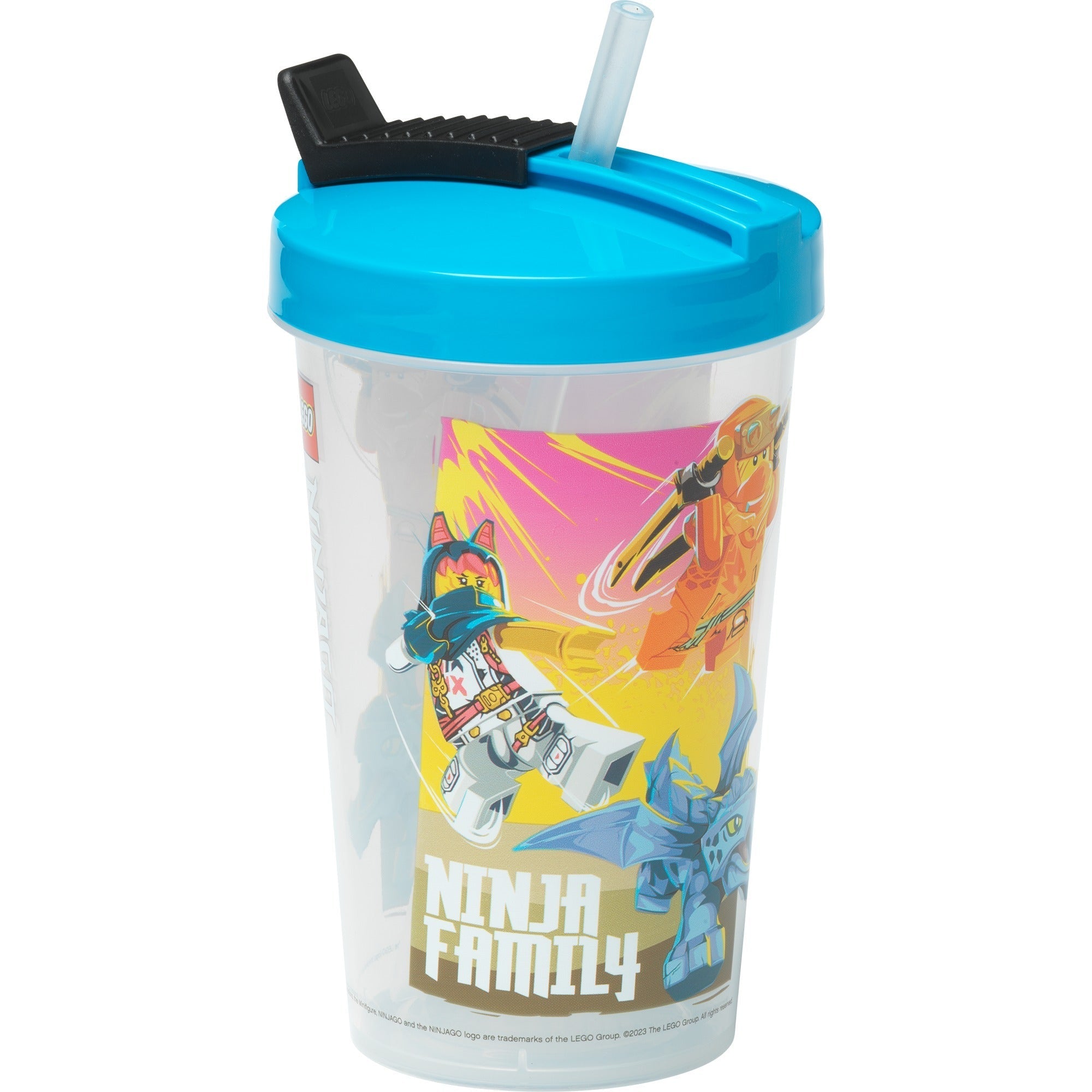 Room Copenhagen Lego Mug With Straw Ninjago Classic Black (black/red, 500ml) Kop - Geekd.dk