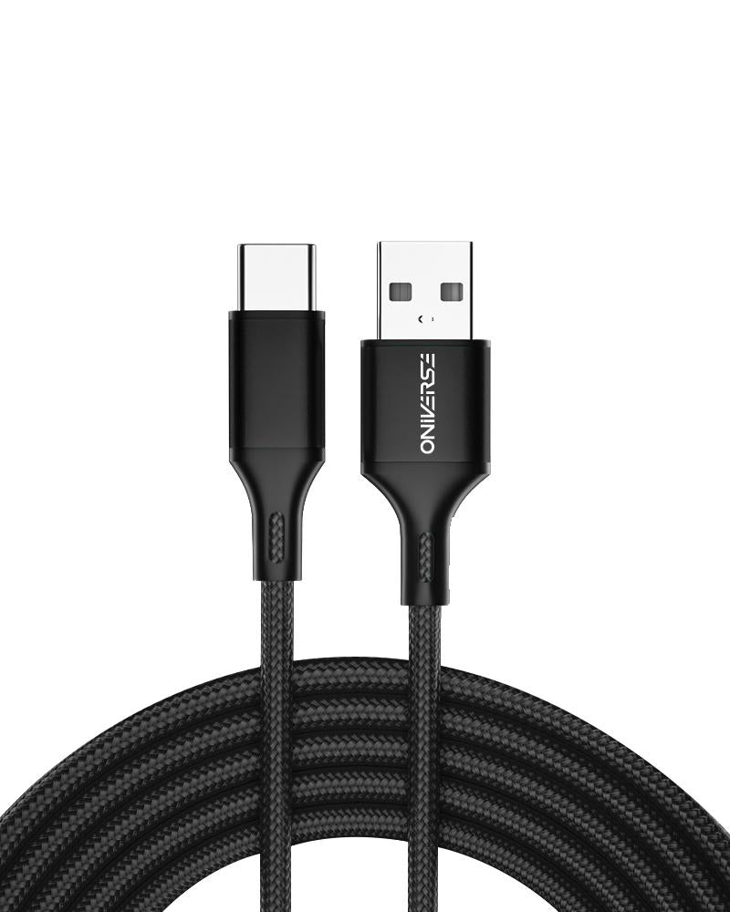 Oniverse Usb-a To Usb-c Charge Cable, 3 M - Black Konsol Tilbehør - Geekd.dk