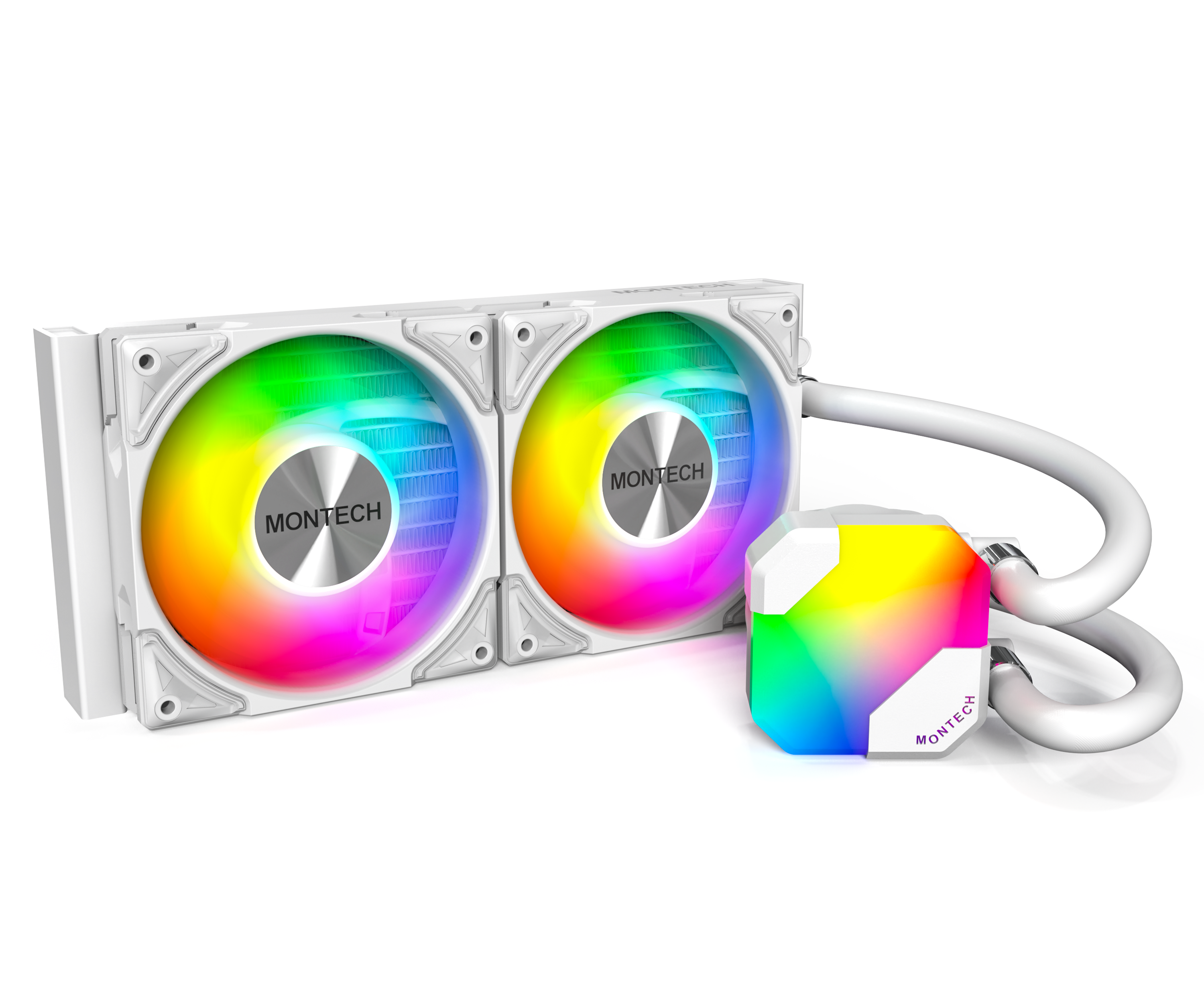 Montech Hyper Flow Argb 240 Aio, Hvid Vandkøling - Geekd.dk