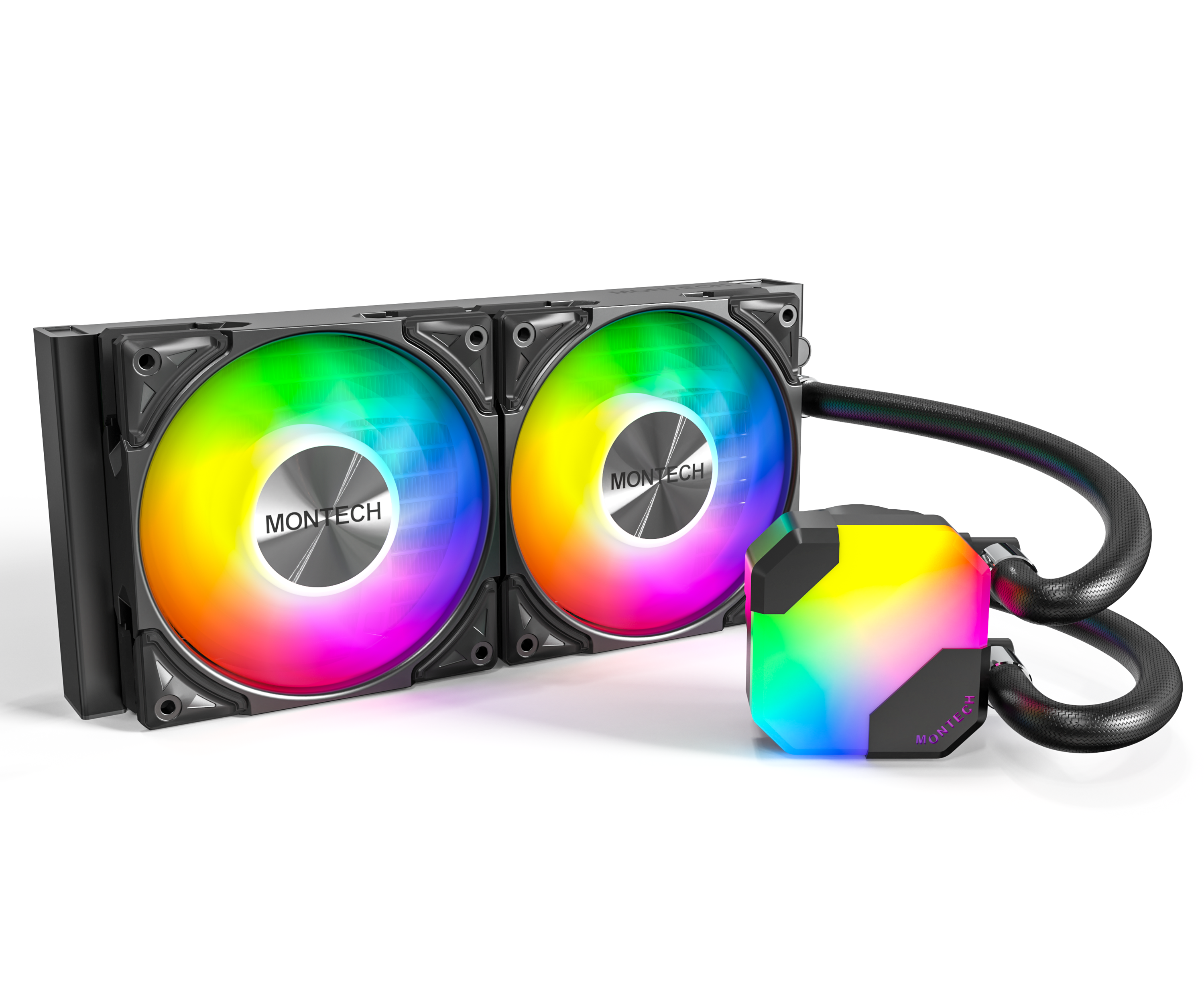 Montech Hyper Flow Argb 240 Aio, Black Vandkøling - Geekd.dk