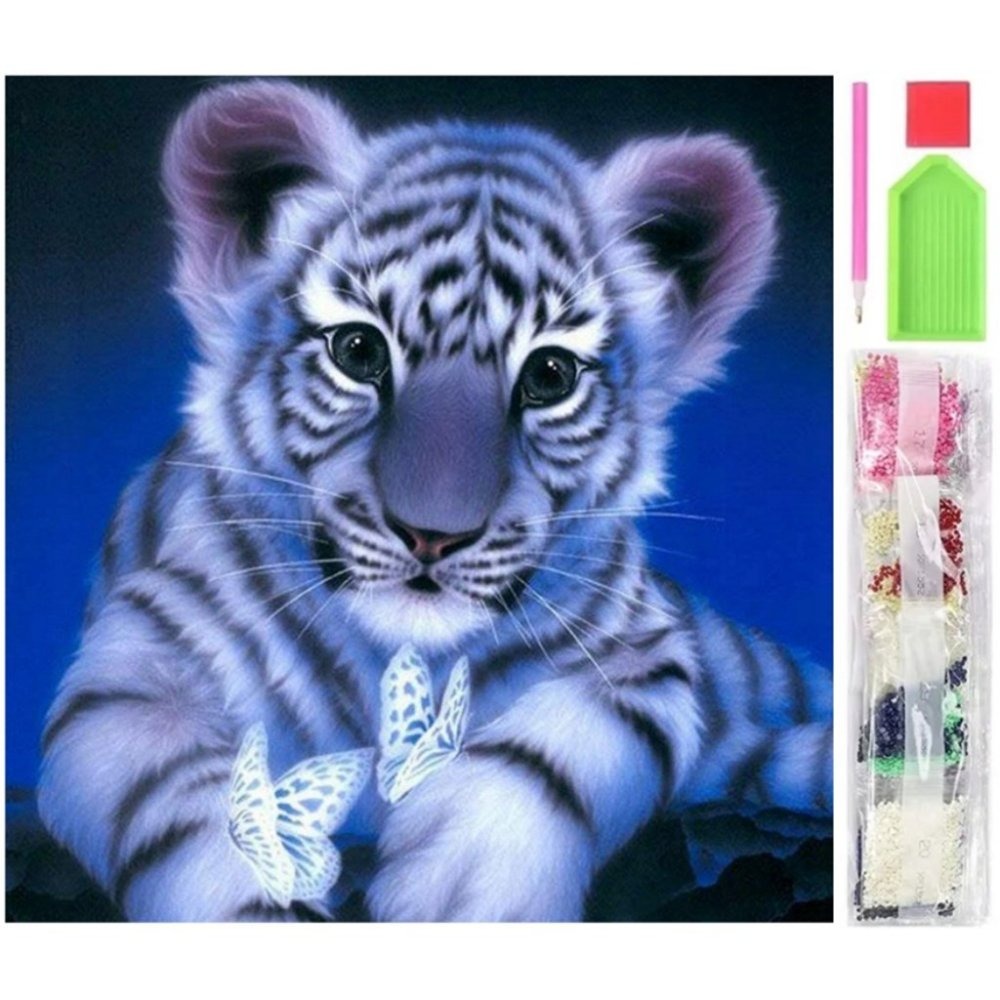 Tiger Motiv 5d Diamond Painting  -  30 X 30 Cm