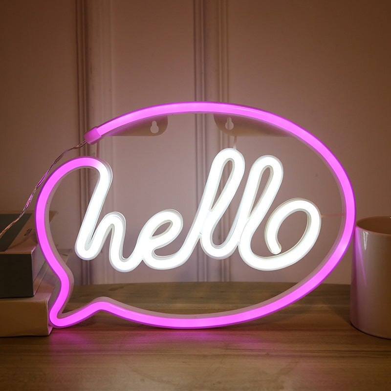 Hello Taleboble Neon Led Lampe - Geekd.dk