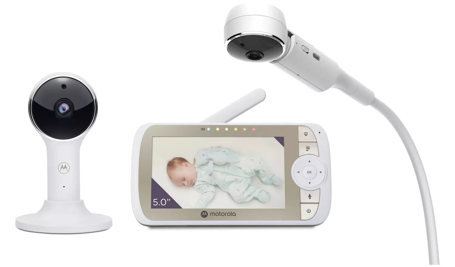 Motorola Babyalarm Med 5" Forældreenhed Og Full Hd Overvågning Via App