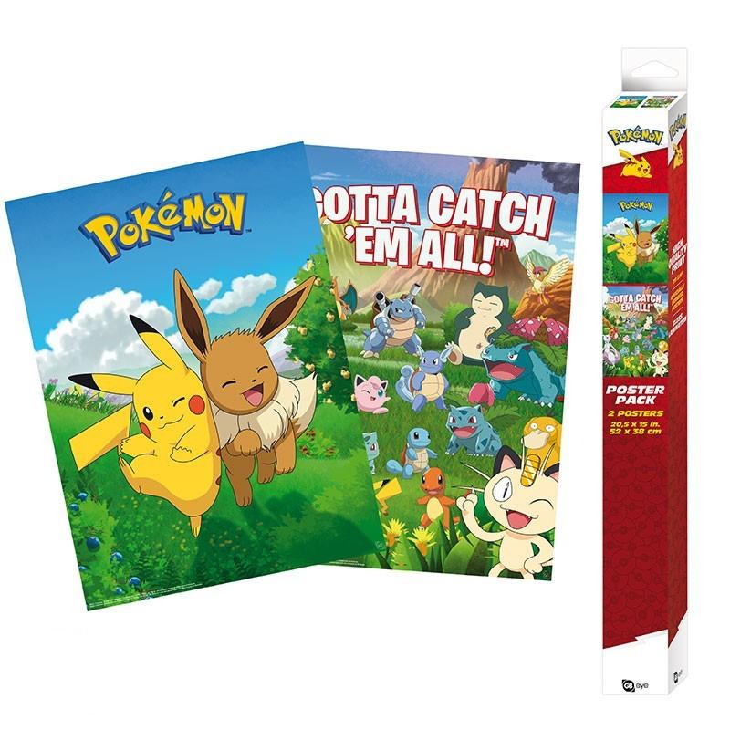 Pokemon - 2 Stk Plakater Lampe - Geekd.dk