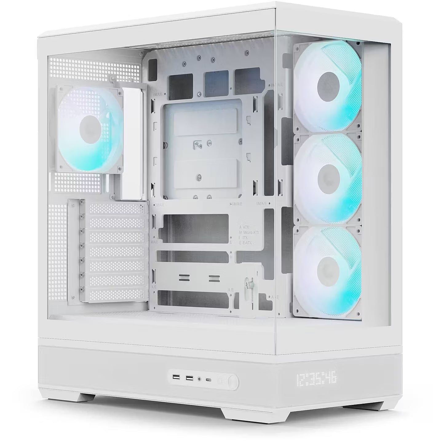 Aerocool P500b Digi, Mid-tower Case, White Kabinet - Geekd.dk