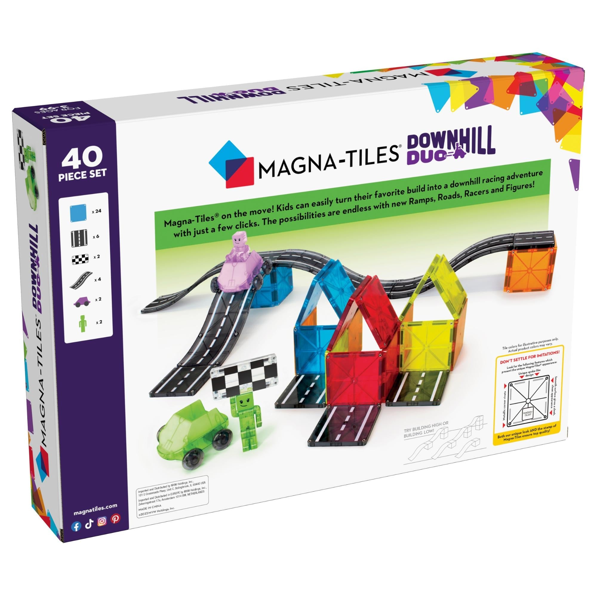 Magna-tiles Downhill Duo  -  Magnetisk Byggesæt - Geekd.dk