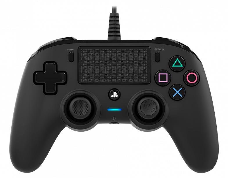 Nacon Wired Compact Controller  -  Sort Gamepad Til Ps4 & Pc - Geekd.dk