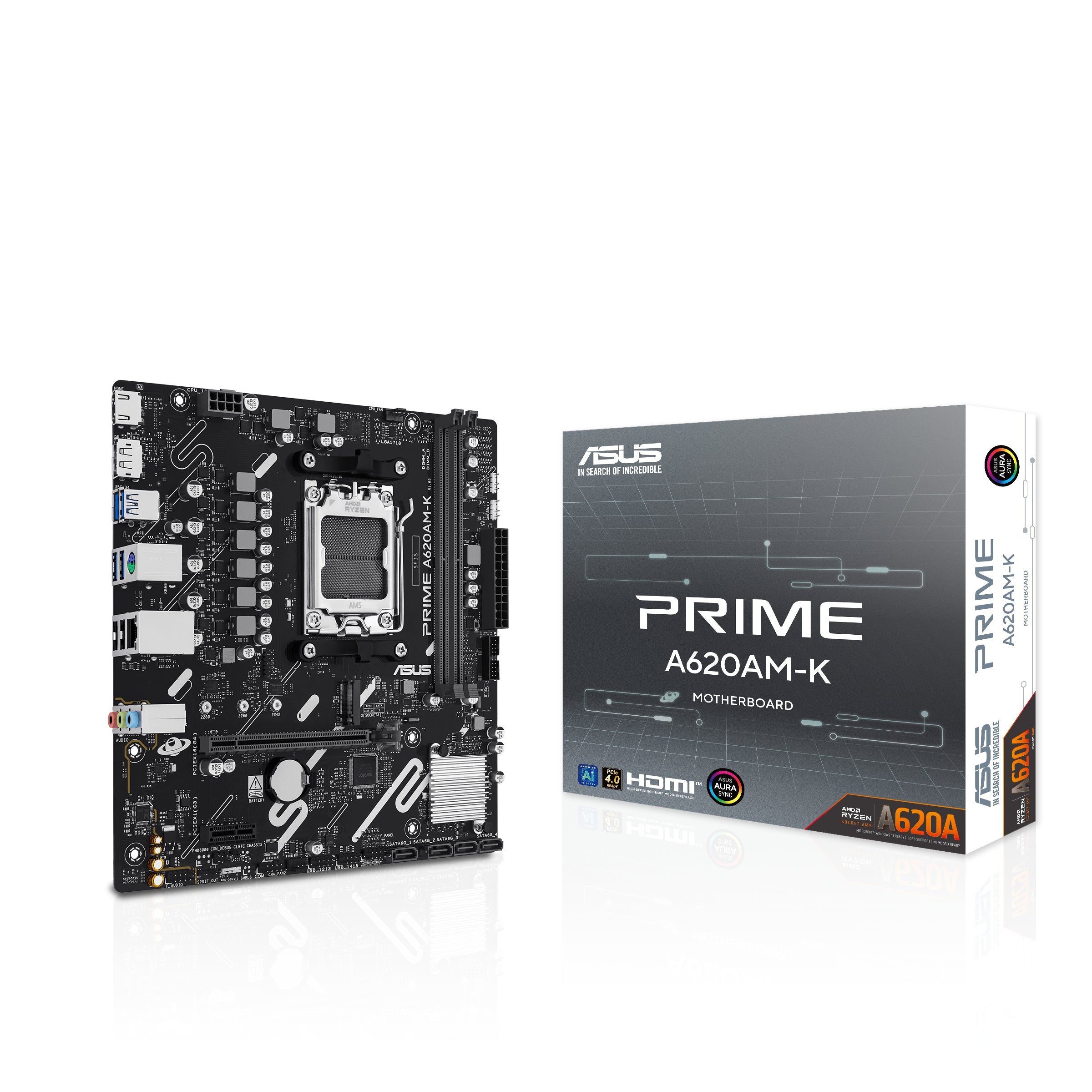 Asus Prime A620am-k Amd A620a Sokkel Am5 Micro Atx Bundkort - Geekd.dk