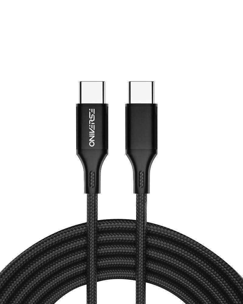 Oniverse Usb-c To Usb-c Charging Cable, 3 M - Black Konsol Tilbehør - Geekd.dk