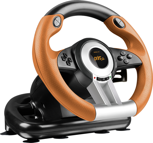 Speedlink Drift O.z. Racing Wheel - Pc - Sort/orange Rat/pedal - Geekd.dk