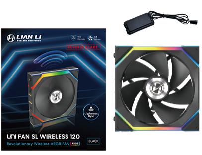 Lian Li Uni Fan Sl Wireless Reverse, Sort - 120mm Kabinet Blæser - Geekd.dk