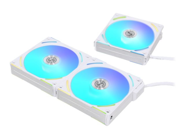 Lian Li Uni Fan Al120 V2 Rgb Pwm Fan 3 Pack White - 120mm, 28mm Width Kabinet Blæser - Geekd.dk