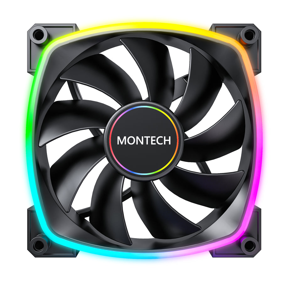 Montech Ax140 Pwm Black - 140mm Argb Kabinet Blæser - Geekd.dk