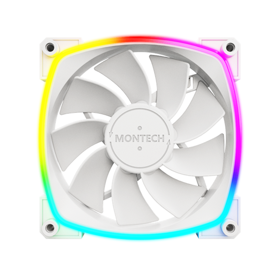 Montech Rx120 Pwm White - Reverse Fan Kabinet Blæser - Geekd.dk